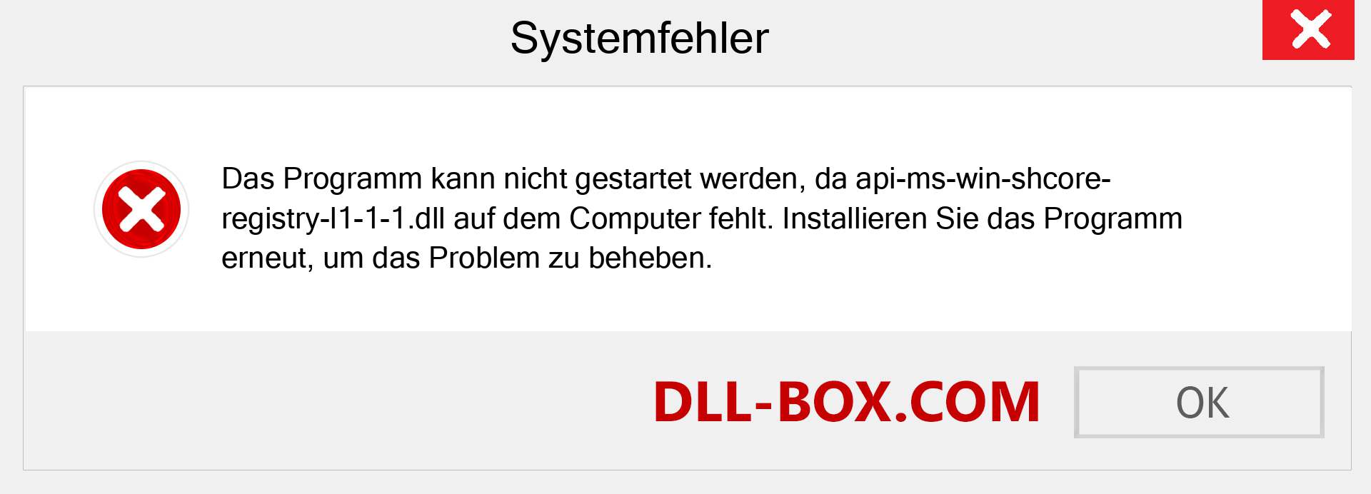 api-ms-win-shcore-registry-l1-1-1.dll-Datei fehlt?. Download für Windows 7, 8, 10 - Fix api-ms-win-shcore-registry-l1-1-1 dll Missing Error unter Windows, Fotos, Bildern